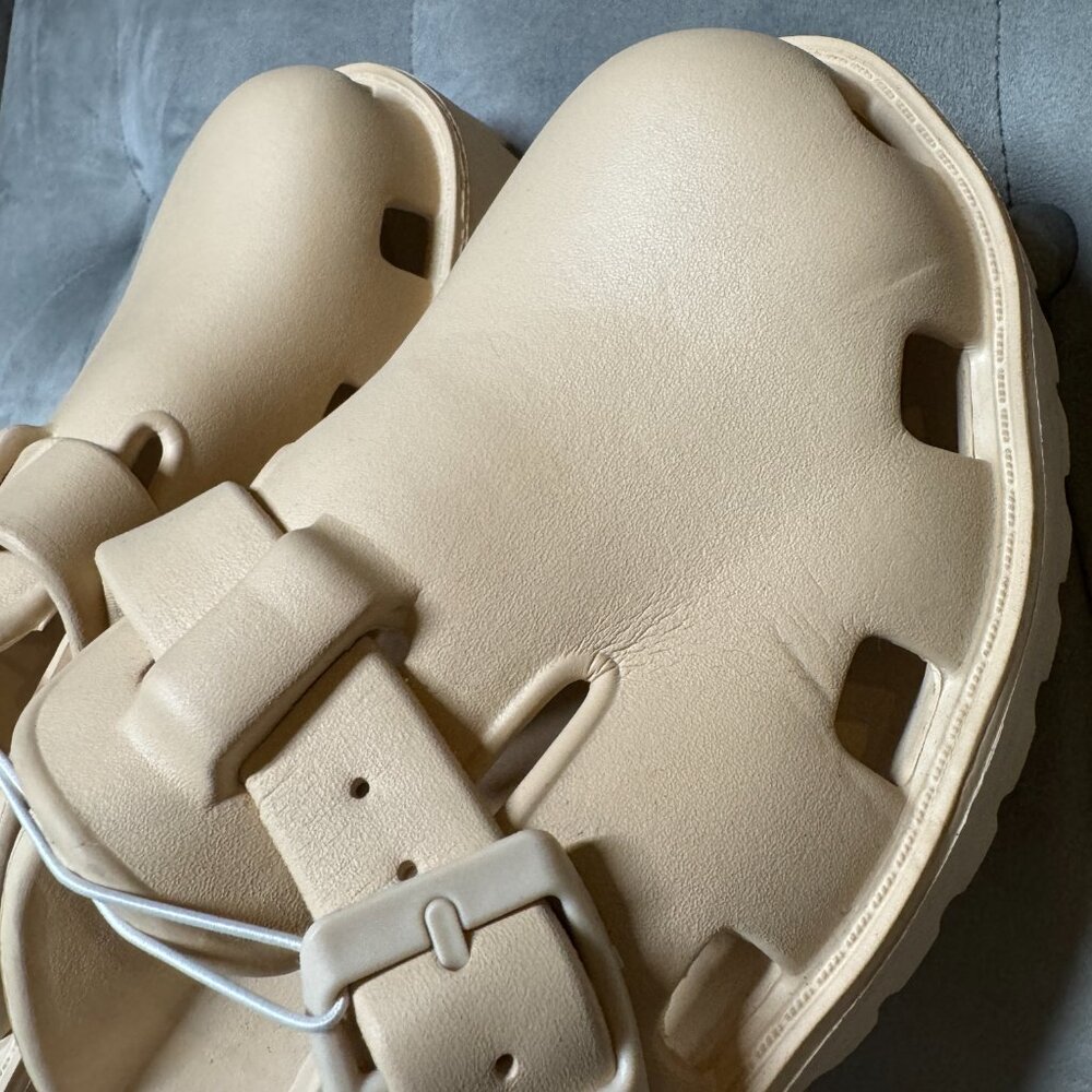 Free People Buckle Clogs Cream Platform Slip-On Mules – Karlie 7 nwt - Picture 6 of 8